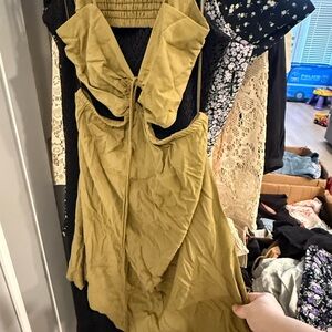 H&M Backless Mustard Dress